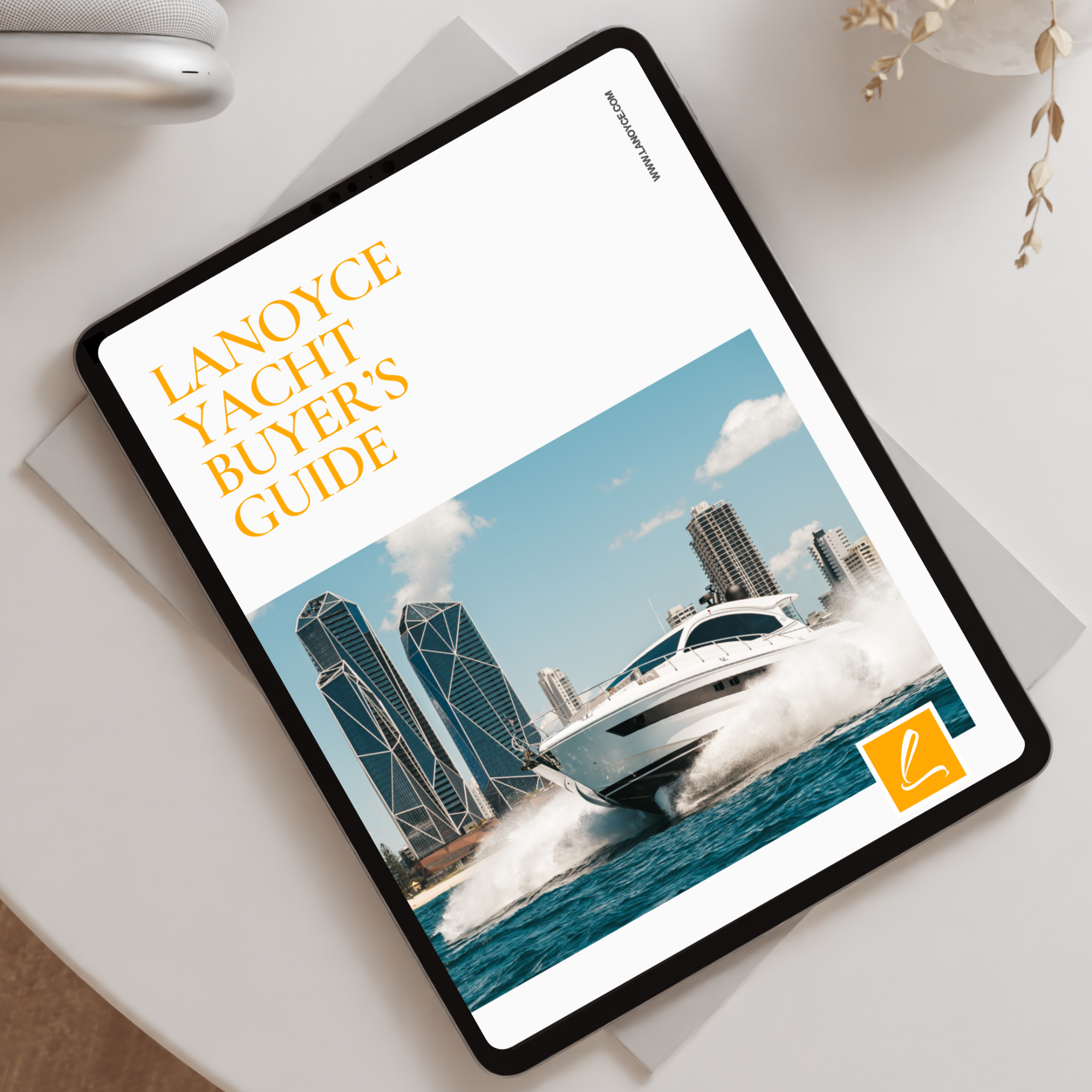 Lanoyce buy a boat page | Lanoyce Yacht Buyers Guide | Displayed on Apple iPad